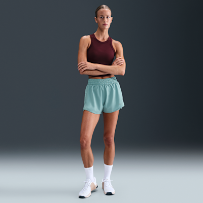 ★★Nike★★ Dry Fit One Mid Rise 3 Inch Two-in-One Shorts W Nike One Women's Dri-FIT Mid-Rise 3